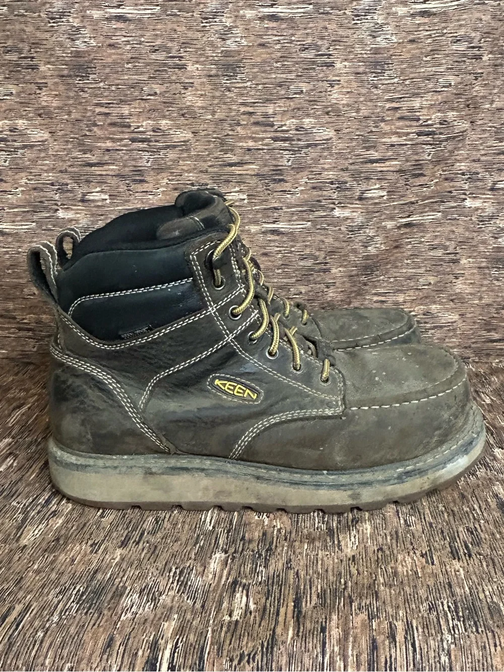 KEEN Utility 6” Cincinnati Waterproof Brown Work Boots Carbon Toe Men’s US 10 D